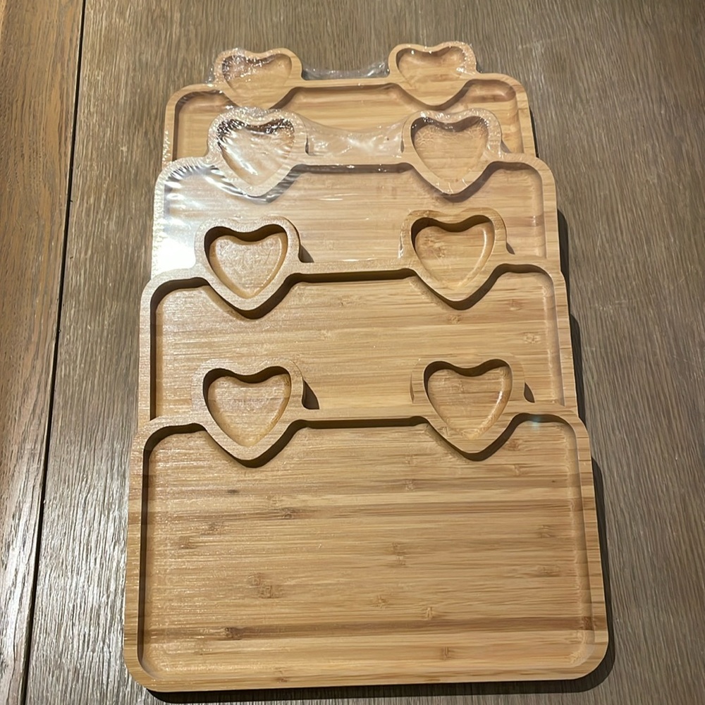 NATURAL WOOD SUSHI PLATES